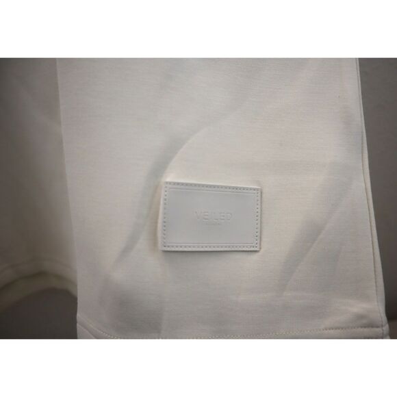 VEILED New York Women's Sz S Ivory Mock Neck Lounge Sweatshirt - Picture 7 of 13